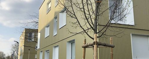 Gemeinschaftsunterkunft Ostfildern - Seitenansicht Flüchtlingsunterkunft-Holzbau-Ingenieurbüro