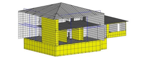 3D Berechnungsmodell Ausgabeberechnungsmodell-Zehrer-Holzbau