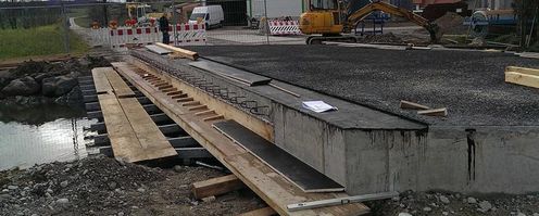 Brücke Mühle Hampp - Fertiger Überbau ohne Kappen Brücke Reinstetten