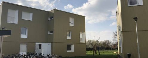 Gemeinschaftsunterkunft Ostfildern - Innenhof Gemeinschaftsunterkunft-Ostfildern-Statik-Holzbau